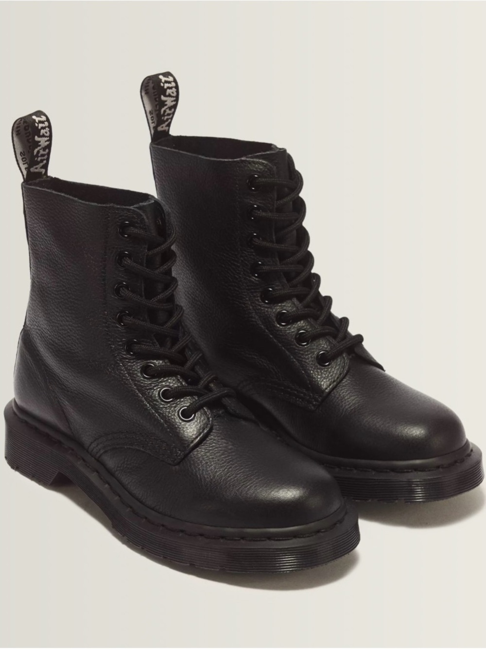 Dr. Martens - 1460 Pascal Mono Black Lace-Up Leather Boots (All black)